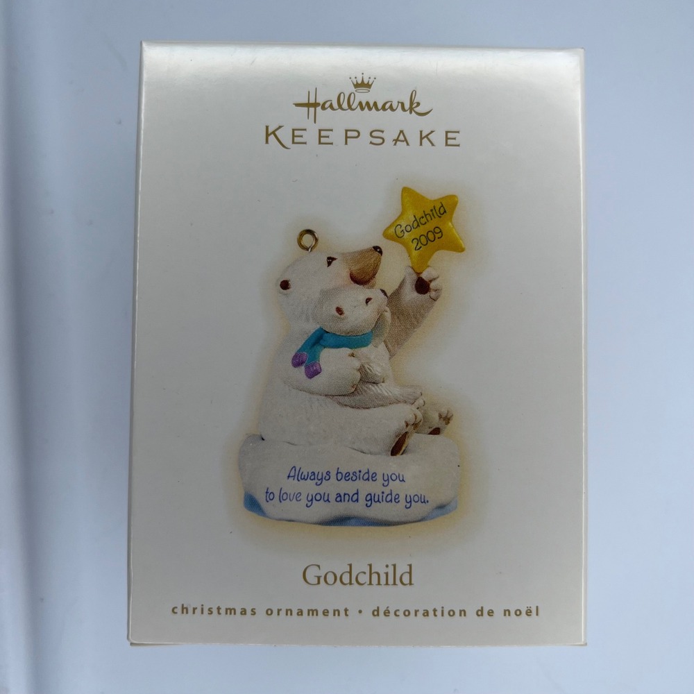 Godchild Ornament 2009 Hallmark Keepsake Polar Bear Christmas Tree Son Daughter
